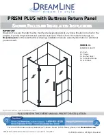 Preview for 1 page of Dream Line PRISM PLUS E264072-134 Series Installation Instructions Manual