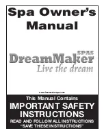 Dream Maker Spas ECLIPSE Owner'S Manual preview