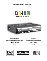 DREAM MULTIMEDIA DREAMBOX DM 600 PVR User Manual предпросмотр