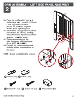 Предварительный просмотр 9 страницы Dream On Me FOLDING FULL SIZE CRIB Owner'S Manual