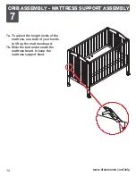 Предварительный просмотр 14 страницы Dream On Me FOLDING FULL SIZE CRIB Owner'S Manual