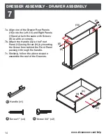 Предварительный просмотр 14 страницы Dream On Me UNIVERSAL DOUBLE DRESSER Owner'S Manual