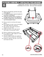 Предварительный просмотр 20 страницы Dream On Me ZAZZY PORTABLE PLAYARD WITH BASSINET Owner'S Manual