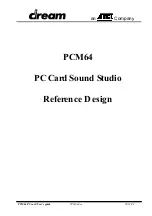 Предварительный просмотр 1 страницы Dream PCM64 Reference Design