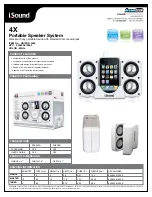 Preview for 1 page of DreamGEAR iSound 4X Specification