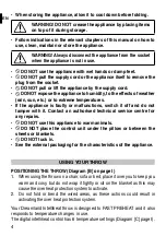 Preview for 6 page of Dreamland F2015 Instructions For Use Manual