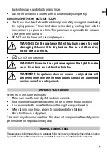 Preview for 9 page of Dreamland F2015 Instructions For Use Manual