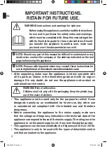 Preview for 4 page of Dreamland R7502 Instructions For Use Manual