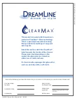 Предварительный просмотр 3 страницы Dreamline ACADWWW720XXX01 Installation Instructions Manual