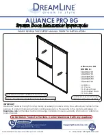 Dreamline ALLIANCE PRO BG SDAB48A700 Installation Instructions Manual preview