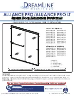 Dreamline Alliance Pro LT SDAT48W700 Installation Instructions Manual preview