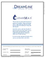 Preview for 4 page of Dreamline Alliance Pro LT SDAT48W700 Installation Instructions Manual