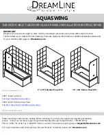 Preview for 1 page of Dreamline Aqua Fold-Tub-EX Installation Instructions Manual