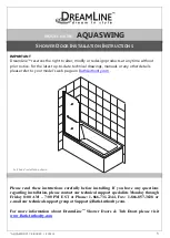 Preview for 2 page of Dreamline Aqua Fold-Tub-EX Installation Instructions Manual