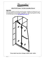 Dreamline AQUA PLUS Installation Manual preview