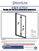 Dreamline AQUA-Q FOLD Installation Instructions Manual предпросмотр