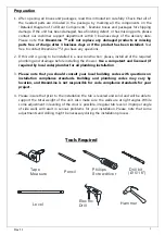 Preview for 2 page of Dreamline AQUA UNO Installation Instruction