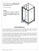 Preview for 14 page of Dreamline BUTTERFLY+ENCLOSURE Installation Instructions Manual