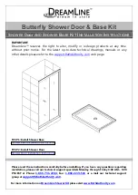 Dreamline Butterfly Shower Door & Base Kit Installation Instructions Manual предпросмотр