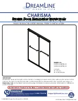 Предварительный просмотр 22 страницы Dreamline Charisma Slimline DLT-1032320 Installation Instructions Manual