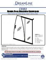 Dreamline CREST SHDR-1760760 Series Installation Instructions Manual preview