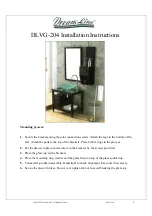 Preview for 1 page of Dreamline DLVG-204 Installation Instructions