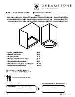 Dreamline DREAMSTONE WKDS363684XMS00 Installation Instructions Manual preview