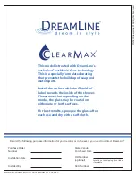 Предварительный просмотр 2 страницы Dreamline ENCORE-X SHDR-164876X Series Installation Instructions Manual