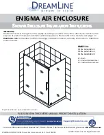 Dreamline ENIGMA AIR SHEN-6434480 Series Installation Instructions Manual preview