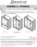 Dreamline ENIGMA-X SHDR-61487610-07 Installation Instructions Manual preview