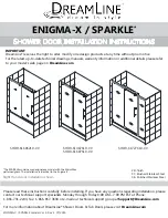 Preview for 1 page of Dreamline ENIGMA-X SHDR-61487610-07 Installation Instructions Manual