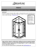 Preview for 38 page of Dreamline PRIME 31x31 Installation Instructions Manual