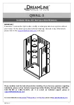 Dreamline QWALL-3 Installation Manual предпросмотр