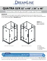 Preview for 1 page of Dreamline SHEN-1332460 Series Installation Instructions Manual