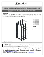 Preview for 2 page of Dreamline UNIDOOR B Installation Instructions Manual