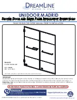 Preview for 1 page of Dreamline UNIDOOR MADRID D245872MB01 Series Installation Instructions Manual