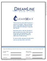 Preview for 2 page of Dreamline UNIDOOR MADRID D245872MB01 Series Installation Instructions Manual