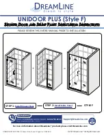 Preview for 1 page of Dreamline UNIDOOR PLUS Installation Instructions Manual