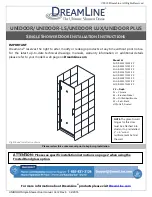 Предварительный просмотр 2 страницы Dreamline UNIDOOR Style C Installation Instructions Manual