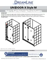 Preview for 2 page of Dreamline UNIDOOR-X L Installation Instructions Manual