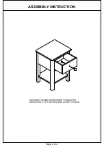 Предварительный просмотр 2 страницы DREAMS FULHAM BEDSIDE CHEST OAK Assembly Instruction