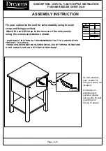 Предварительный просмотр 3 страницы DREAMS FULHAM BEDSIDE CHEST OAK Assembly Instruction