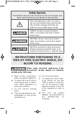 Preview for 2 page of Dremel 7350 Operating/Safety Instructions Manual