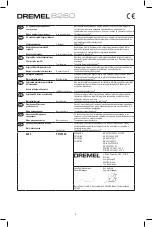 Preview for 3 page of Dremel 8260 Original Instructions Manual