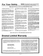 Preview for 2 page of Dremel MOTO-TOOL 275 Owner'S Manual