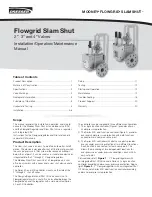 Dresser MOONEY FLOWGRID SLAM SHUT Installation, Operation & Maintenance Manual preview