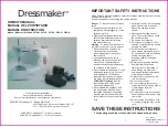 Preview for 1 page of Dressmaker 997HB Owner'S Manual