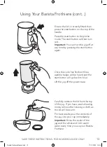 Предварительный просмотр 13 страницы Drew & Cole Barista Frothiere User Manual