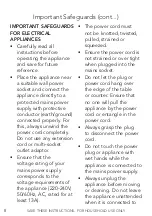 Preview for 8 page of Drew & Cole Soup Chef SM103D User Manual