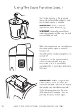 Preview for 16 page of Drew & Cole Soup Chef SM103D User Manual